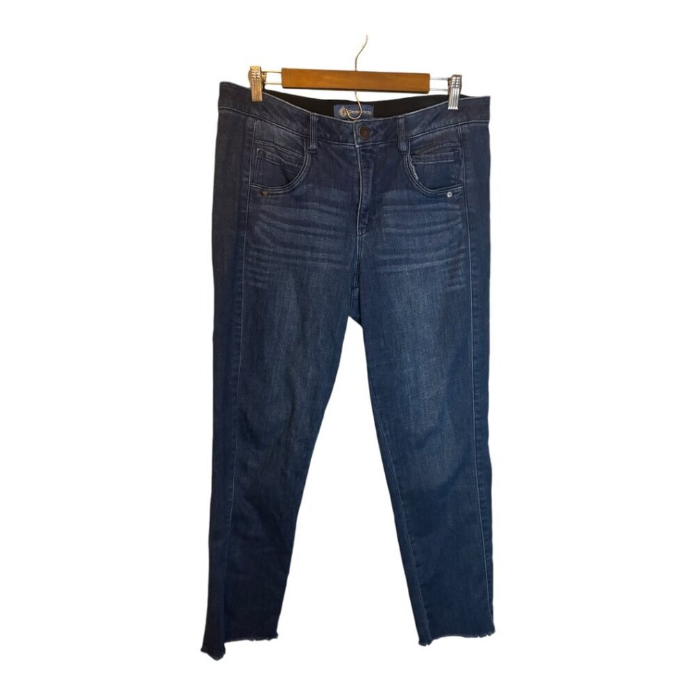 Democracy Jeans Women's Size 10 Absolution Office Stretch Raw Hem Denim Blue